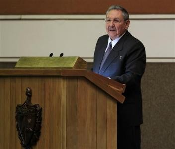 Chủ tịch Raul Castro trong phiên họp Quốc hội ngày 24/2 tại Havana.
