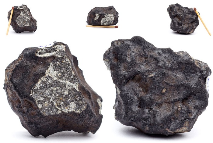 Các mẩu thiên thạch rơi xuống khu vực Chelyabinsk được các nhà khoa học Nga thu thập.