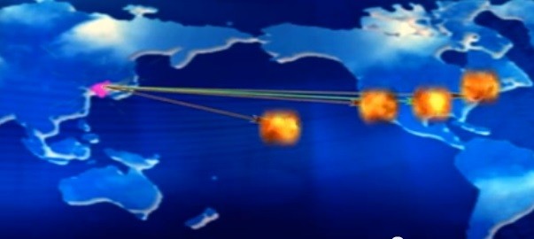 Bốn mục tiêu ở nước Mỹ trong đoạn video mô phỏng của Triều Tiên.