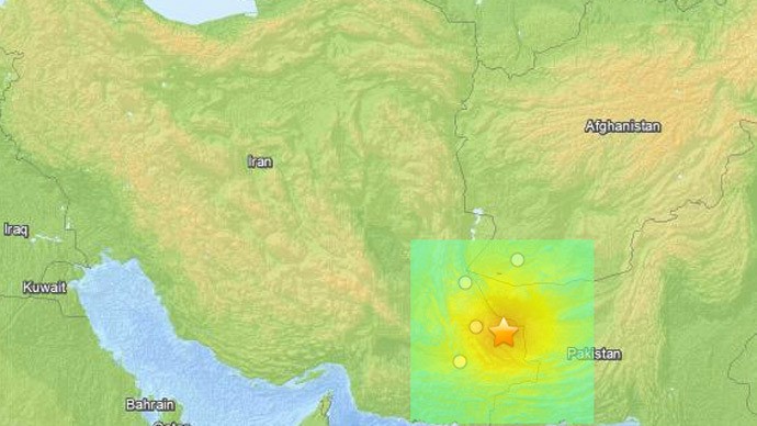 Tâm chấn của trận động đất mạnh tấn công khu vực biên giới Iran-Pakistan hôm 16/4.