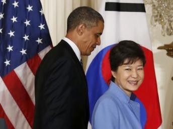 Tổng thống Mỹ và Hàn Quốc trong cuộc hội đàm tại Washington hồi tuần này.