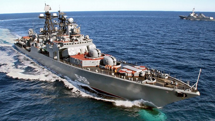 Tàu chống ngầm "Đô đốc Panteleyev" của Hạm đội Thái Bình Dương.