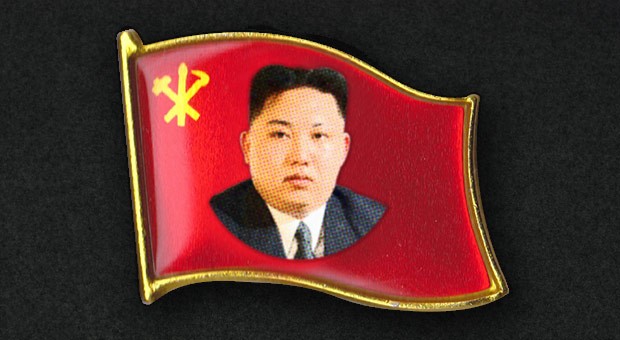 Huy hiệu mang hình ảnh của nhà lãnh đạo Triều Tiên Kim Jong-un.