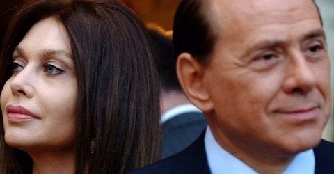 Ông Berlusconi và bà Veronica Lario.