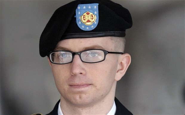 Binh nhì Bradley Manning tại phiên tòa hôm 30/7.