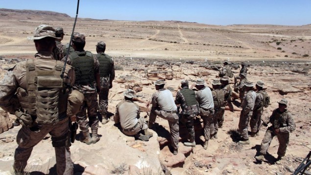Lính Mỹ tham gia tập trận tại Jordan hồi tháng 6.