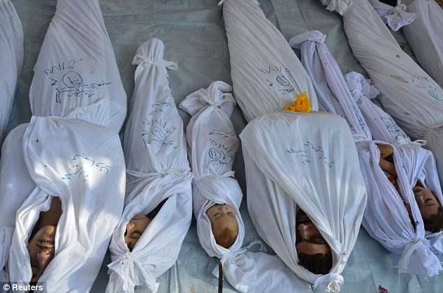 Các nạn nhân trong vụ cáo buộc quân đội Syria sử dụng vũ khí hóa học hôm 21/8.