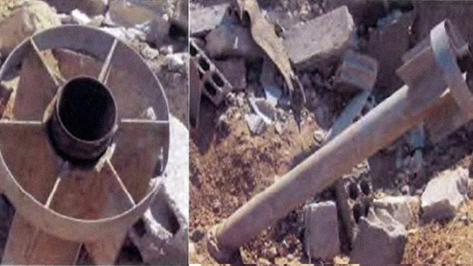 Hình ảnh tên lửa chứa khí độc tấn công khu vực Damascus hôm 21.8