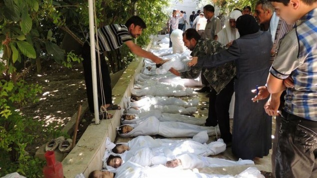 Các nạn nhân của vụ tấn công hóa học tại Damascus hôm 21.8