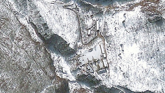 Bãi thử nghiệm hạt nhân Punggye-ri của Triều Tiên.