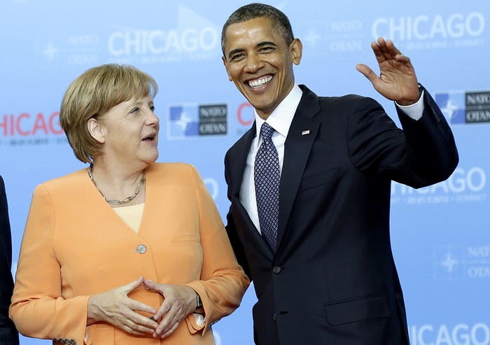 Thủ tướng Đức Angela Merkel và Tổng thống Mỹ Barack Obama.
