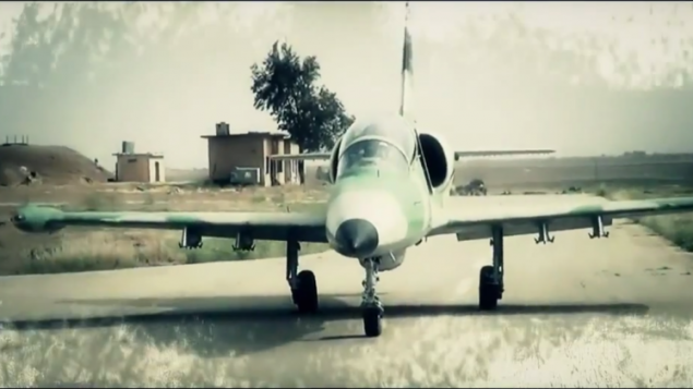 Một trong hai chiếc máy bay của phiến quân Syria.