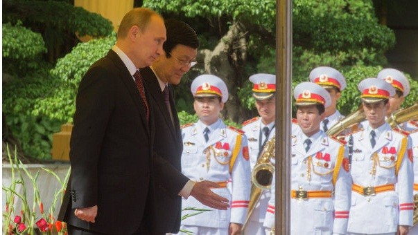 Nghi lễ đón tiếp Tổng thống Putin.