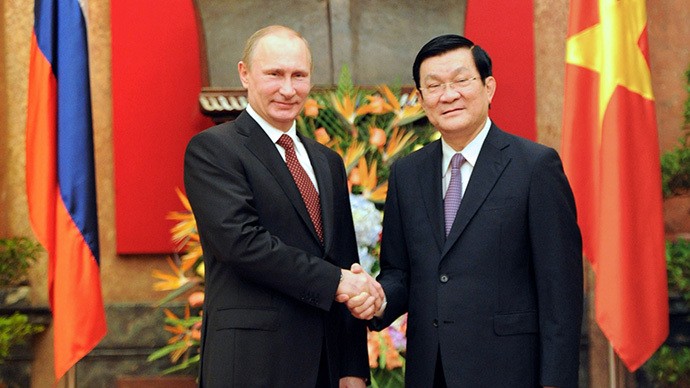 Chủ tịch nước Trương Tấn Sang và Tổng thống Putin.