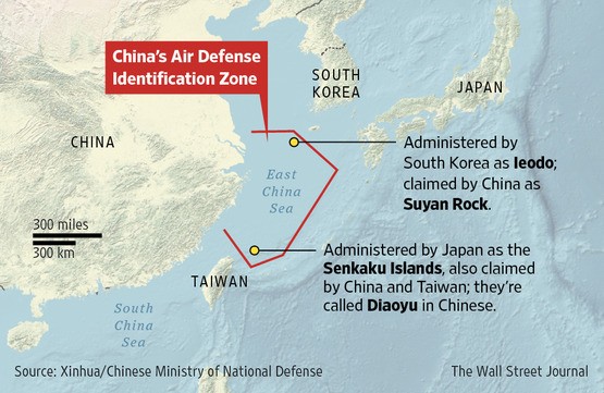 Cái được gọi là "vùng nhận diện phòng không" do Trung Quốc đơn phương vạch ra.