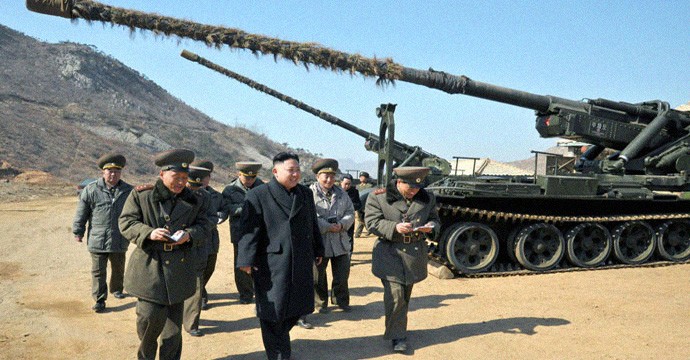 Nhà lãnh đạo Triều Tiên Kim Jong-un thị sát Quân đoàn 4 trên biên giới biển với Hàn Quốc.