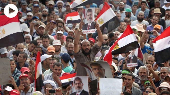 Người biểu tình ủng hộ cựu Tổng thống Mohammed Morsi tại Cairo.