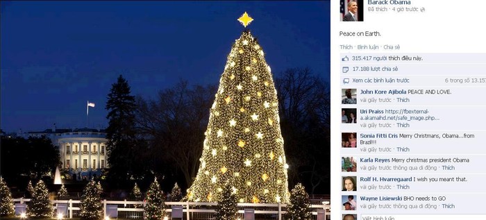 Thông điệp Noel của Tổng thống Obama.