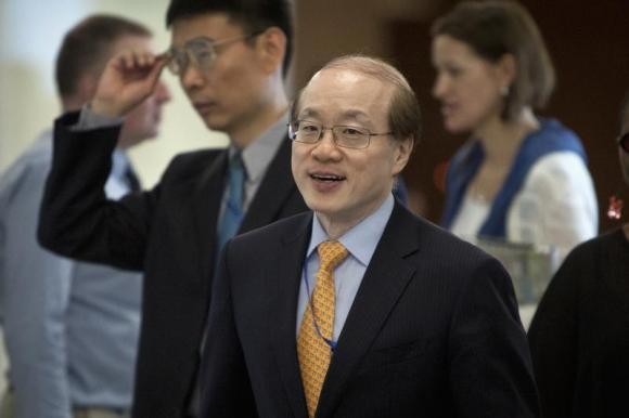 Đại sứ Trung Quốc Lưu Kết Nhất tại một cuộc họp thường trực của Hội đồng Bảo an Liên Hợp Quốc ở New York.