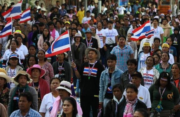 Người biểu tình chống chính phủ Thái Lan.