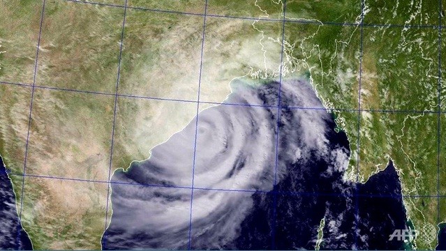 Một cơn bão nhiệt đới trên vịnh Bengal.