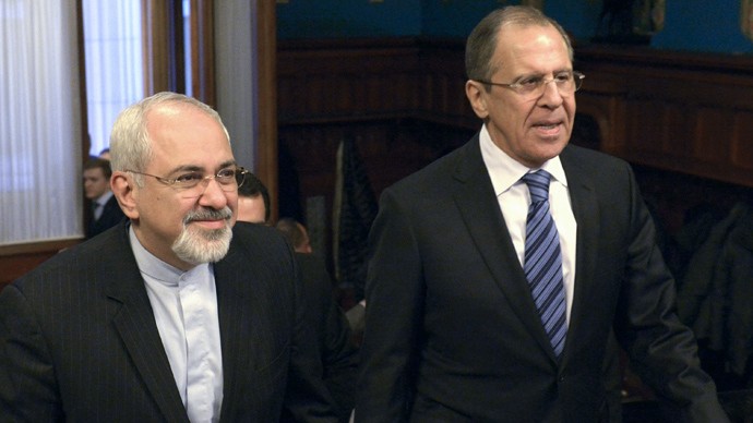 Ngoại trưởng Nga Sergey Lavrov (phải) và Ngoại trưởng Iran Mohammad Javad Zarif.