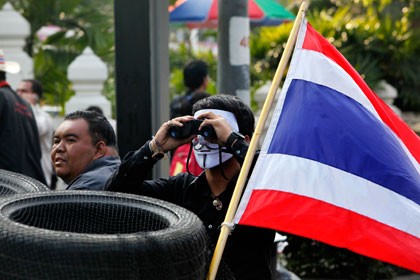 Người biểu tình chống chính phủ Thái Lan.