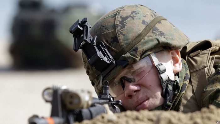 Lính Mỹ tham gia tập trận chung với quân đội Hàn Quốc.