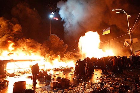 Biểu tình bạo động tại Ukraina đêm ngày 18/2