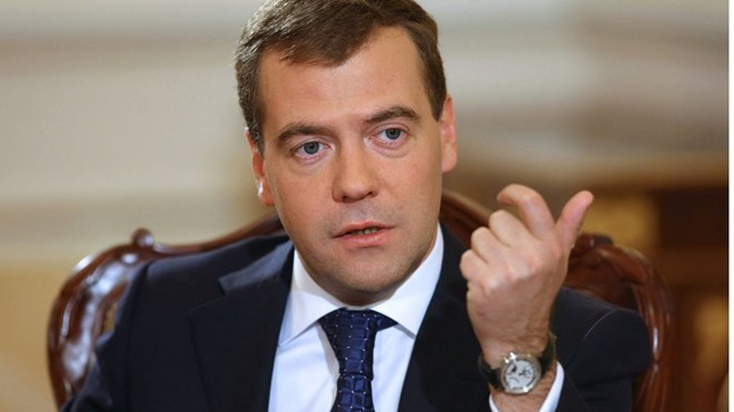 Thủ tướng Nga Dmitry Medvedev.