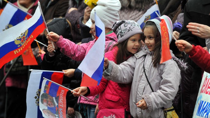 Người dân Crimea ủng hộ sự sát nhập vào Liên bang Nga.