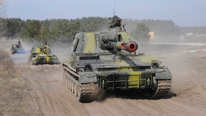 Vũ khí Ukraine tham gia tập trận gần Kharkiv.