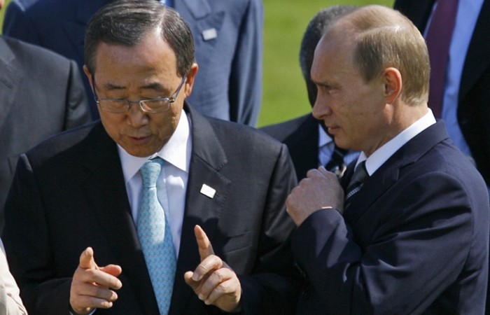 Tổng thống Putin hôm 15/4 cũng đã có một cuộc điện đàm với Tổng thư ký LHQ Ban Ki-moon.