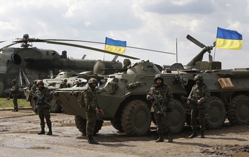 Lính Ucraine ở Izyum, Kharkiv, miền Đông (ảnh minh họa)