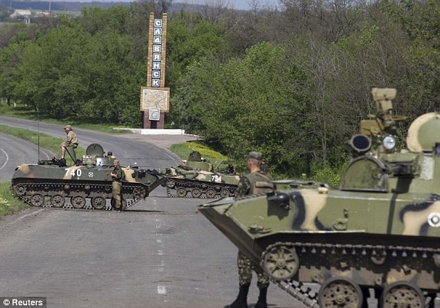 Quân đội Ukraine gần Slaviansk.