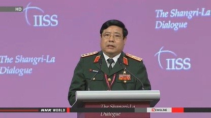 Bộ trưởng Quốc phòng Việt Nam Phùng Quang Thanh phát biểu tại Shangri-La.