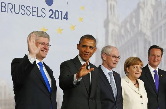 Các nhà lãnh đạo G7 tại Brussels.