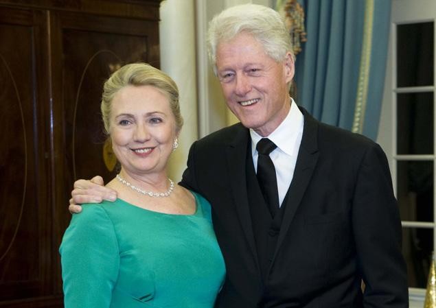 Vợ chồng cựu Tổng thống Mỹ Bill Clinton.