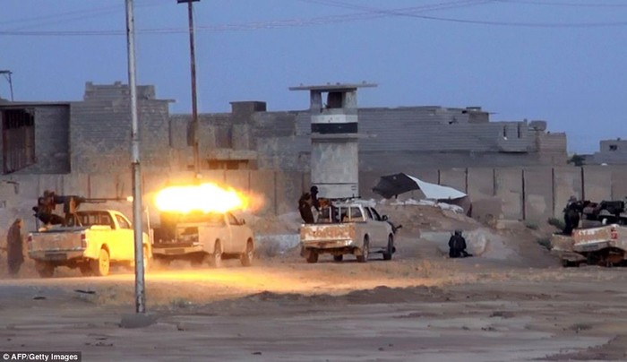 Súng máy hạng nặng trong trận chiến tại thành phố Samarra