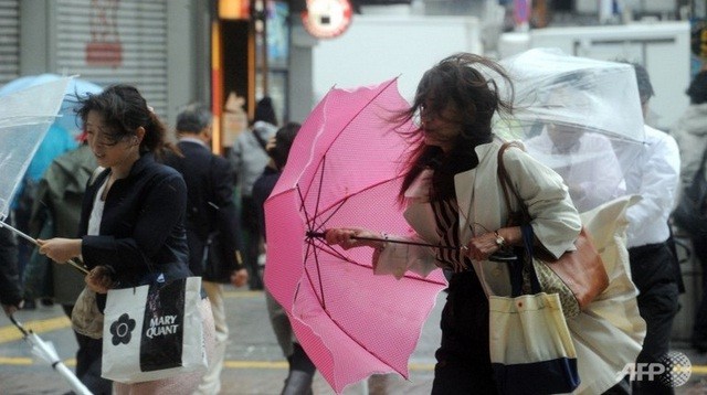 Mưa to gió lớn đã được cảm nhận thấy ở Tokyo ngày 7/7 do ảnh hưởng của siêu bão Neoguri.