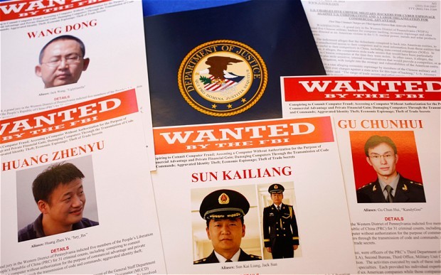 Các hacker quân sự Trung Quốc bị Mỹ truy nã.