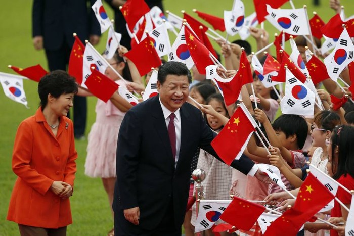 Chủ tịch Trung Quốc Tập Cận Bìnnh trong chuyến thăm Hàn Quốc hồi đầu tháng này.
