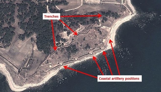 Hệ thống công sự của Triều Tiên trên đảo Hwan-do.