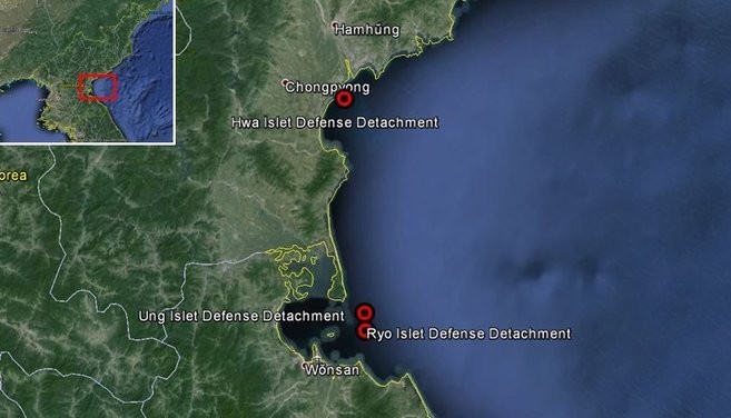 Các đơn vị phòng thủ trên đảo tiền tiêu nhà lãnh đạo Kim Jong-un đến thăm trong giữa tháng 6 đến tháng 7 năm 2014.