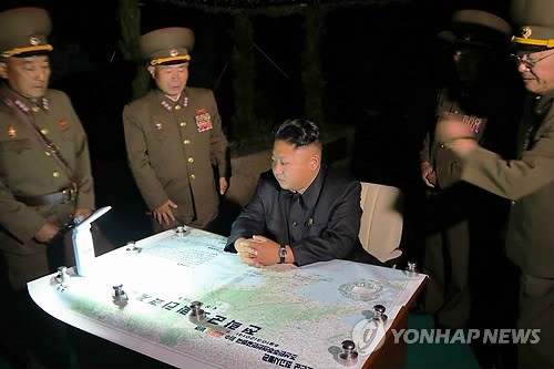 Nhà lãnh đạo Kim Jong-un tại cuộc tập trận ngày 26/7.
