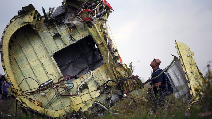 Hiện trường vụ MH17.