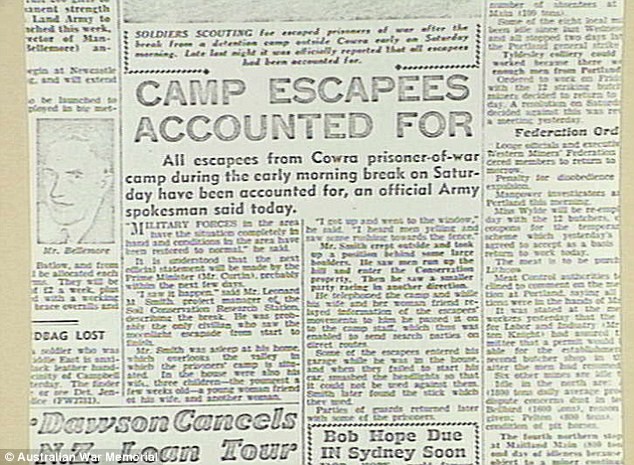 Tờ Sydney Daily Mirror cho biết tất cả các tù nhân Nhật Bản vượt ngục đã bị bắt lại.