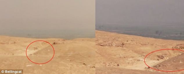 Hình ảnh nơi sát hại nhà báo Foley và địa điểm bên ngoài Raqqa được thám tử tìm ra có nhiều nét tương đồng.