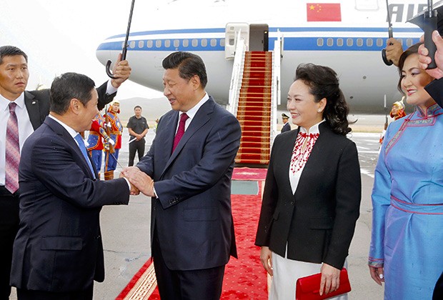 Chủ tịch Tập Cận Bình trong chuyến thăm Mông Cổ.