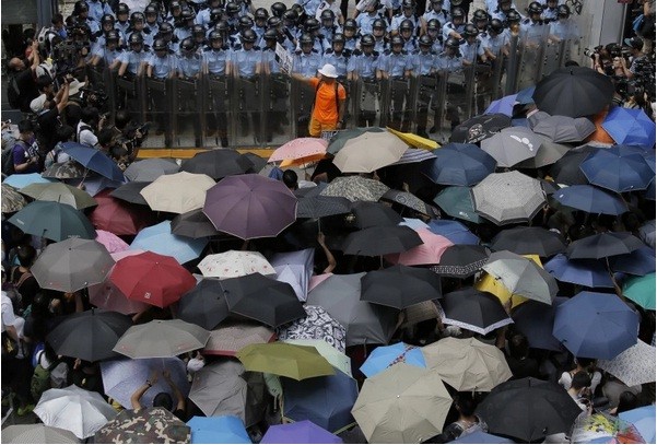 Những chiếc ô được sử dụng trong cuộc biểu tình ở Hồng Kông.
